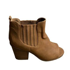 BC Women's Tan Open Toe Heels